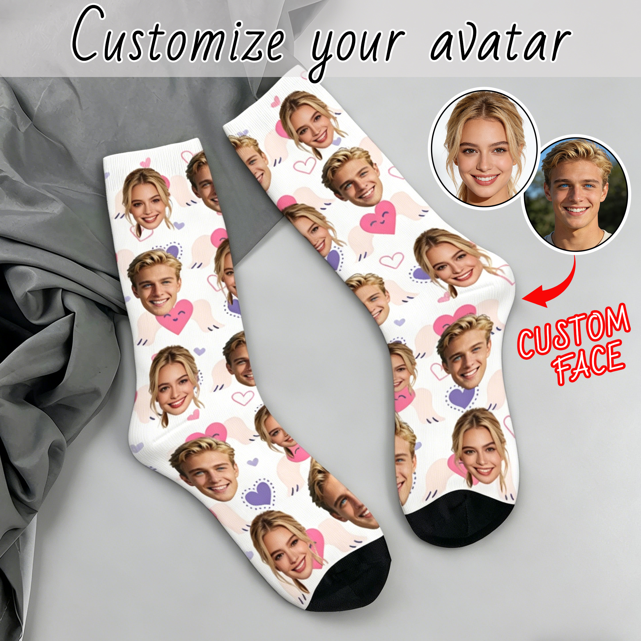 Photography Style - Custom avatar socks for men and