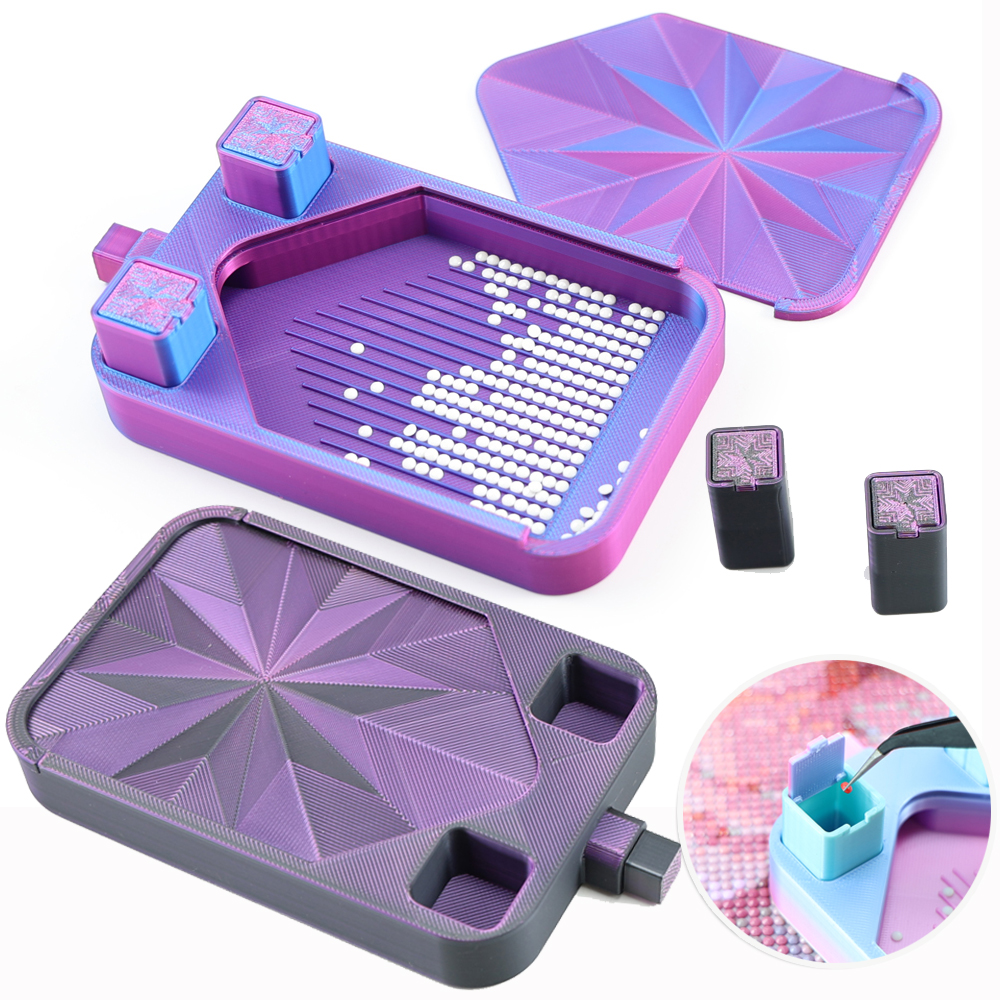 Photography Techniques - Colorful Diamond Painting Tray With Lids