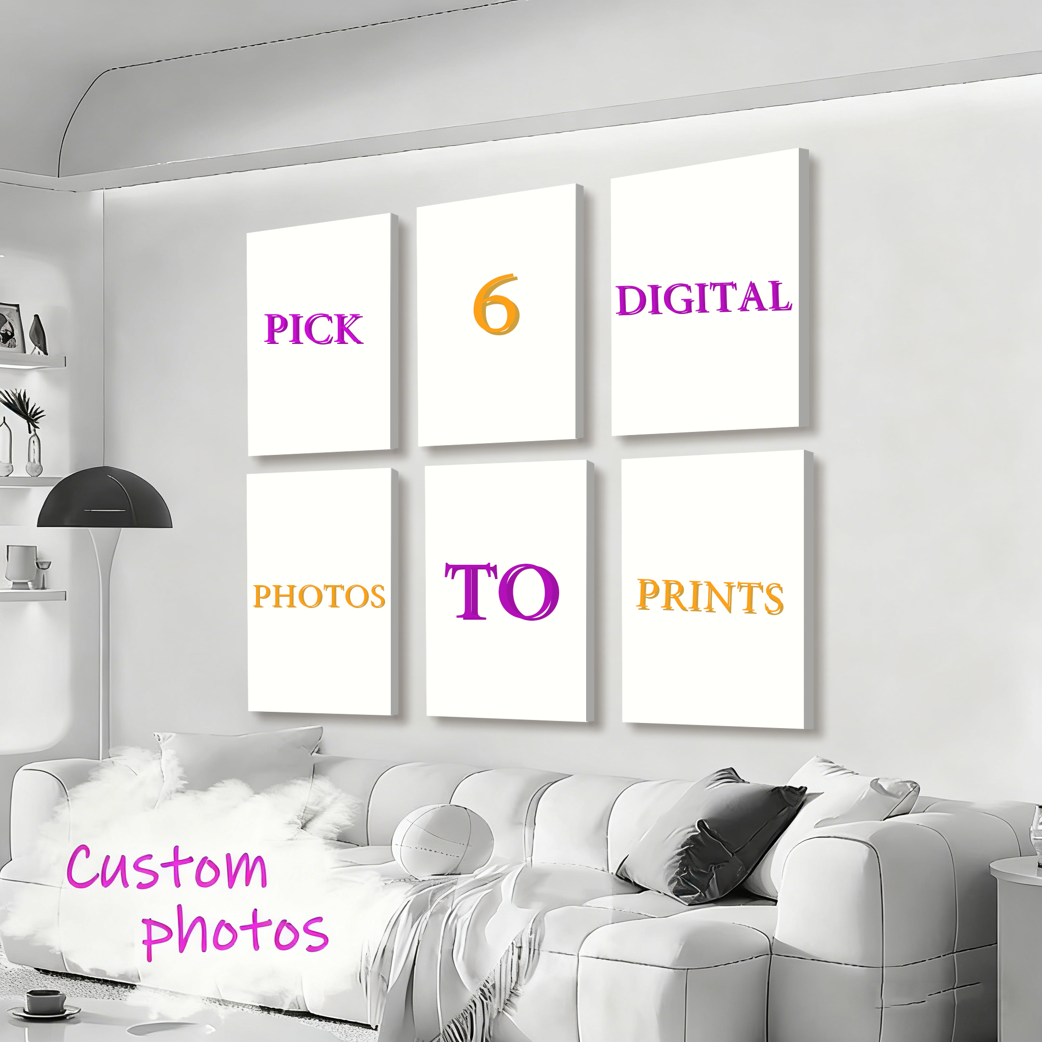 Photography Life - 6pcs/set Custom Canvas Prints Photo Wall