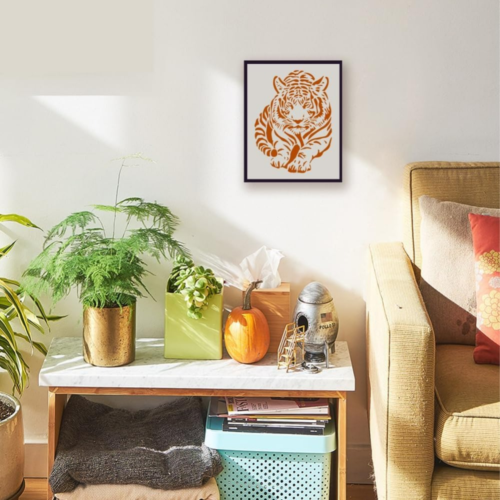 Tiger Stencil with Paint Brush - Photography Techniques のレビューと価格