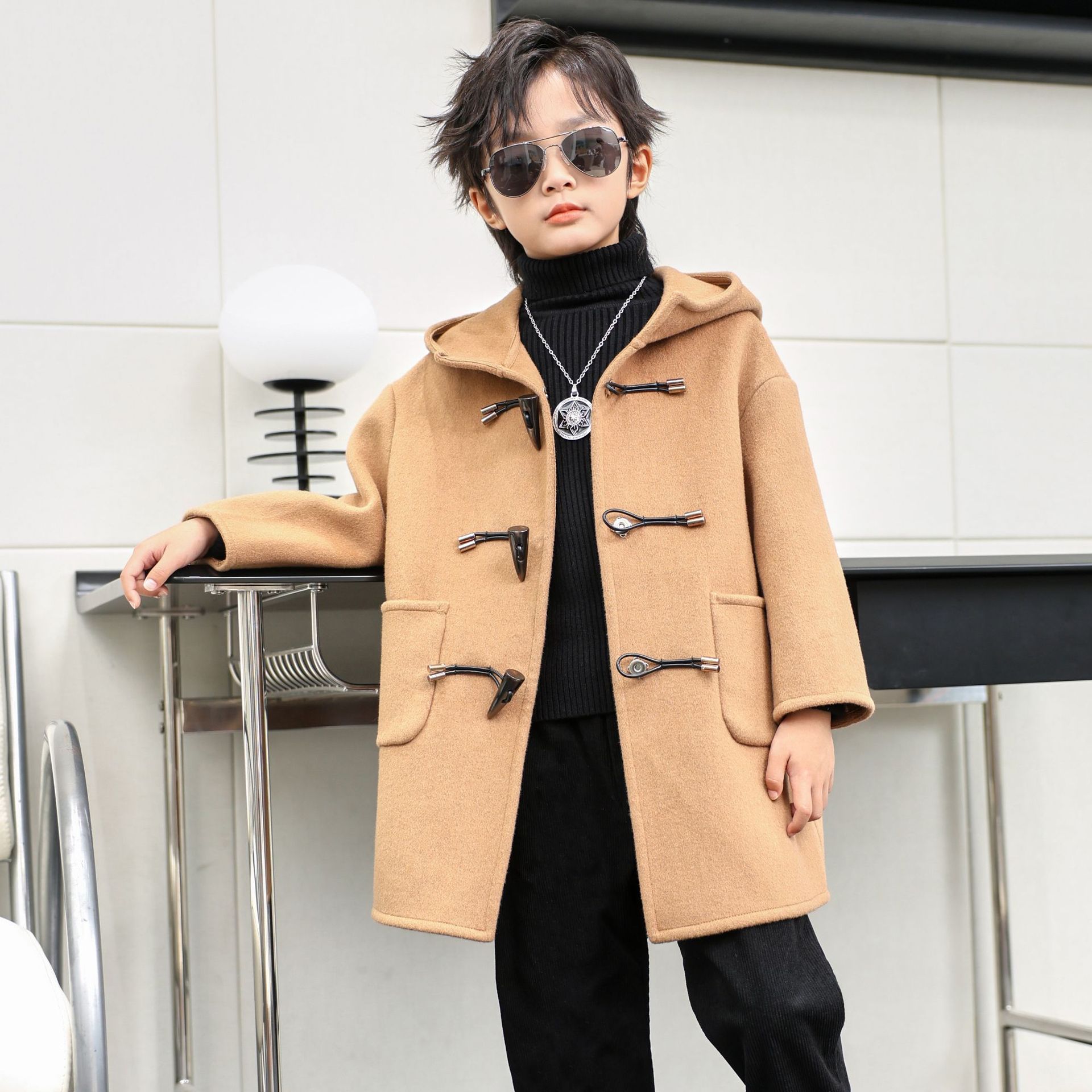 Children Winter Red Green Wool - Photography Jacket のレビューと価格