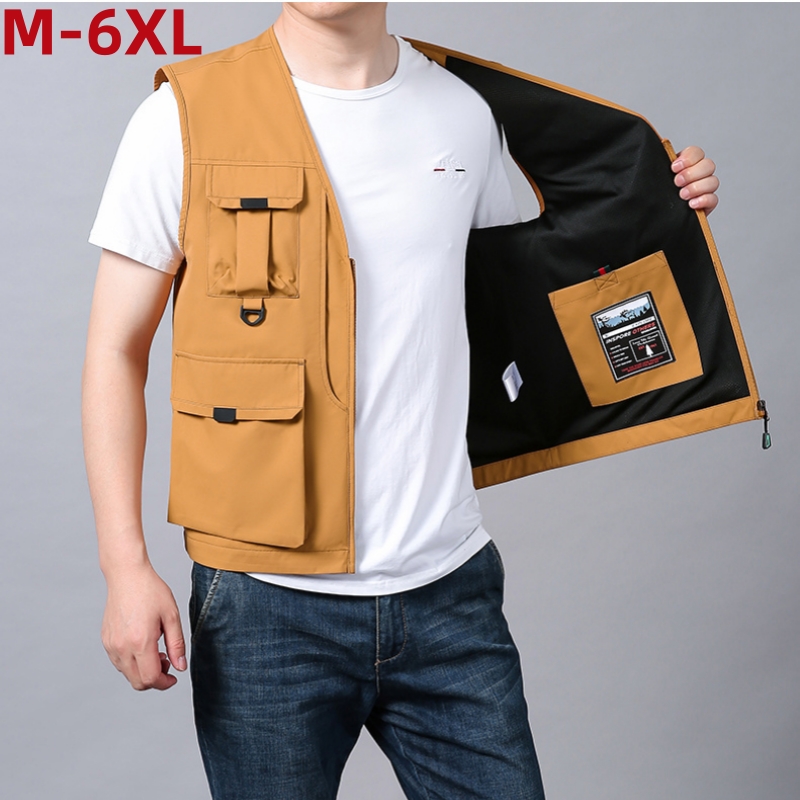 6xl Big Size Multi-Pocket Vest - Photography Jacket のレビューと価格