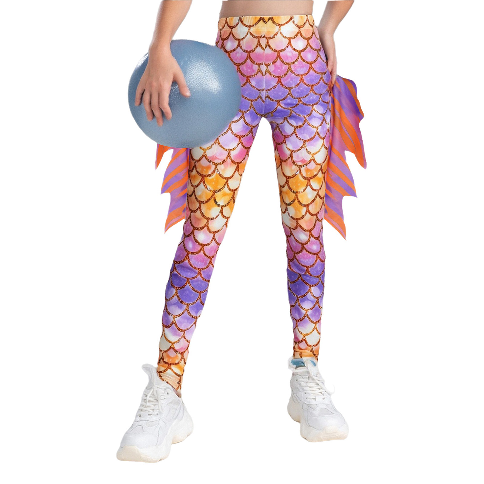 2Pcs Kids Girl Fish Scale Prin - Photography Yoga のレビューと価格