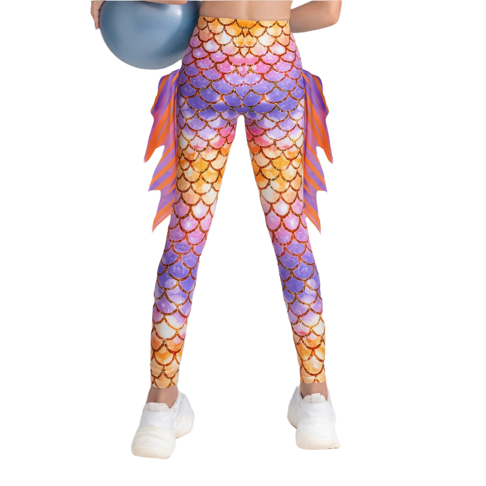 2Pcs Kids Girl Fish Scale Prin - Photography Yoga のレビューと価格