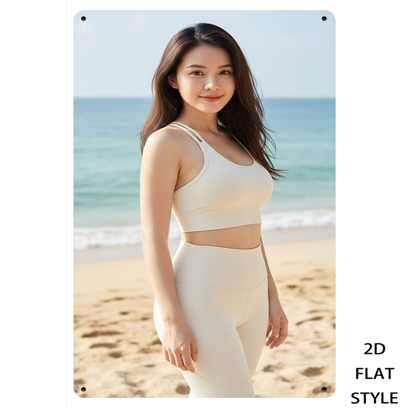 2D Metal Wall Art Sign, Retro  - Photography Yoga のレビューと価格