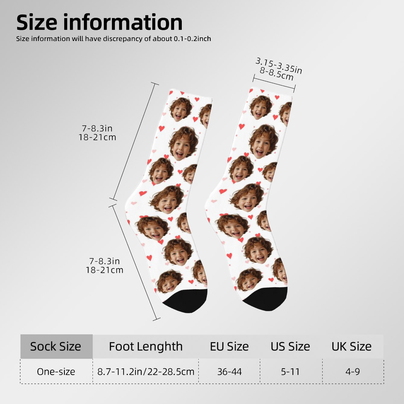 Customized face-shaped socks   - Photography Style のレビューと価格