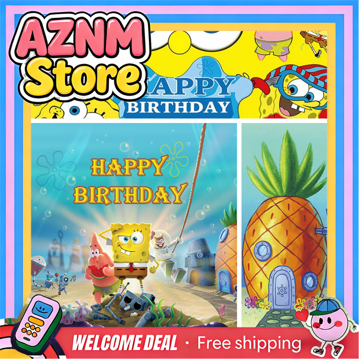 1pc SpongeBob SquarePants Canv - Photography Studio のレビューと価格
