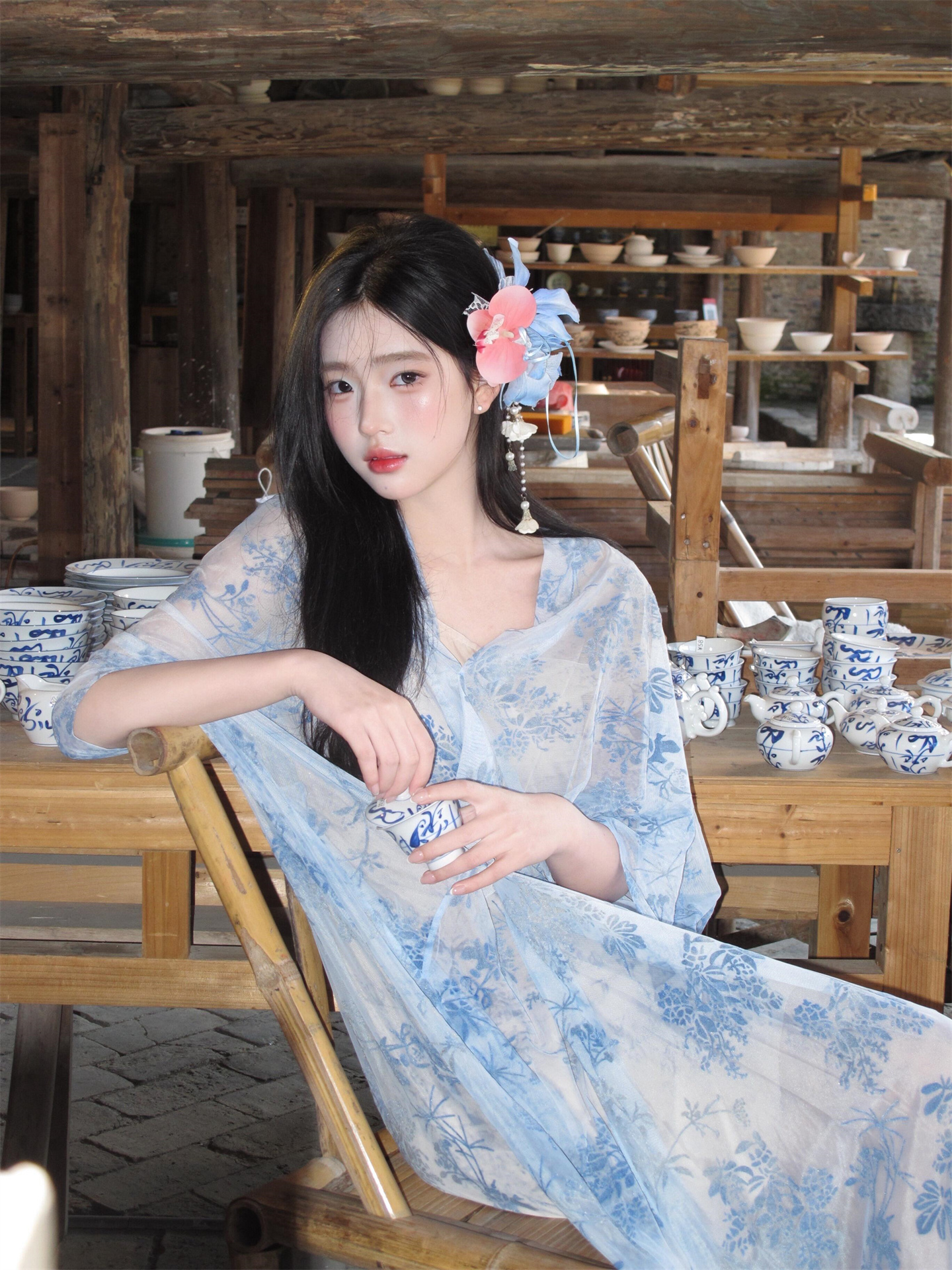 New Blue Dress Chinese Style P - Photography Zen のレビューと価格