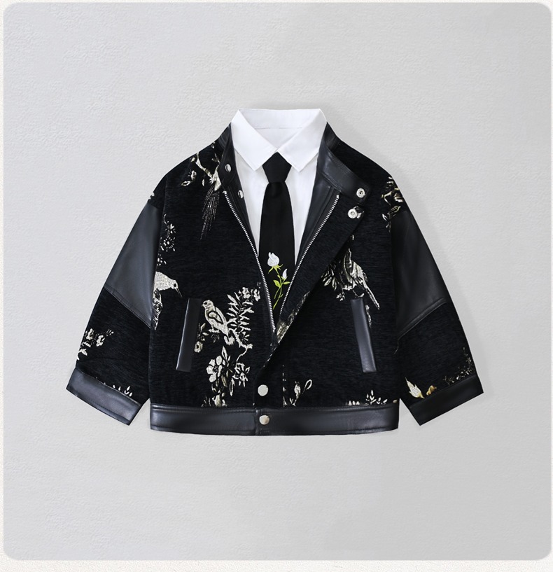 Gentleman Kids Embroidery Moto - Photography Jacket のレビューと価格