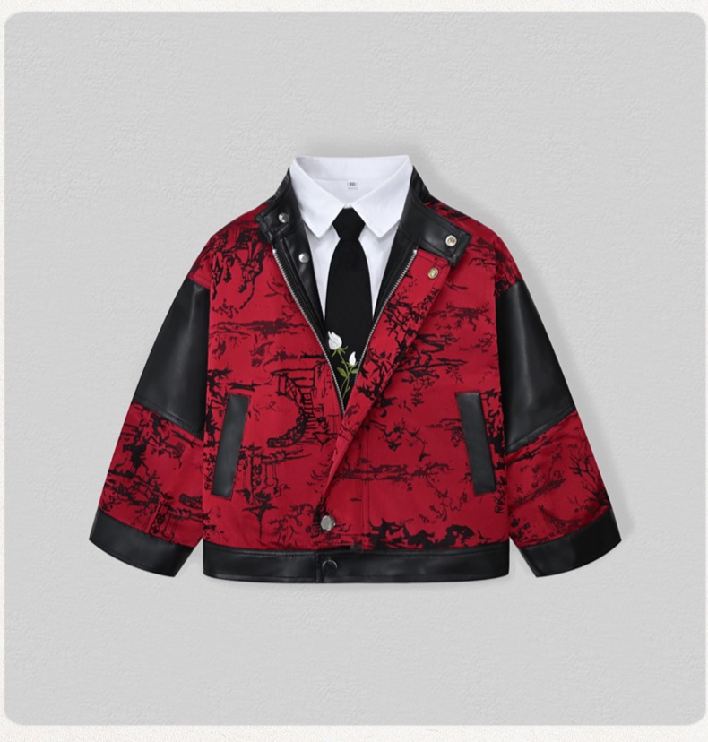 Gentleman Kids Embroidery Moto - Photography Jacket のレビューと価格