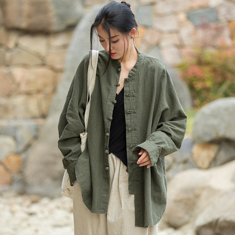 Autumn Winter Cotton Linen Wom - Photography Jacket のレビューと価格