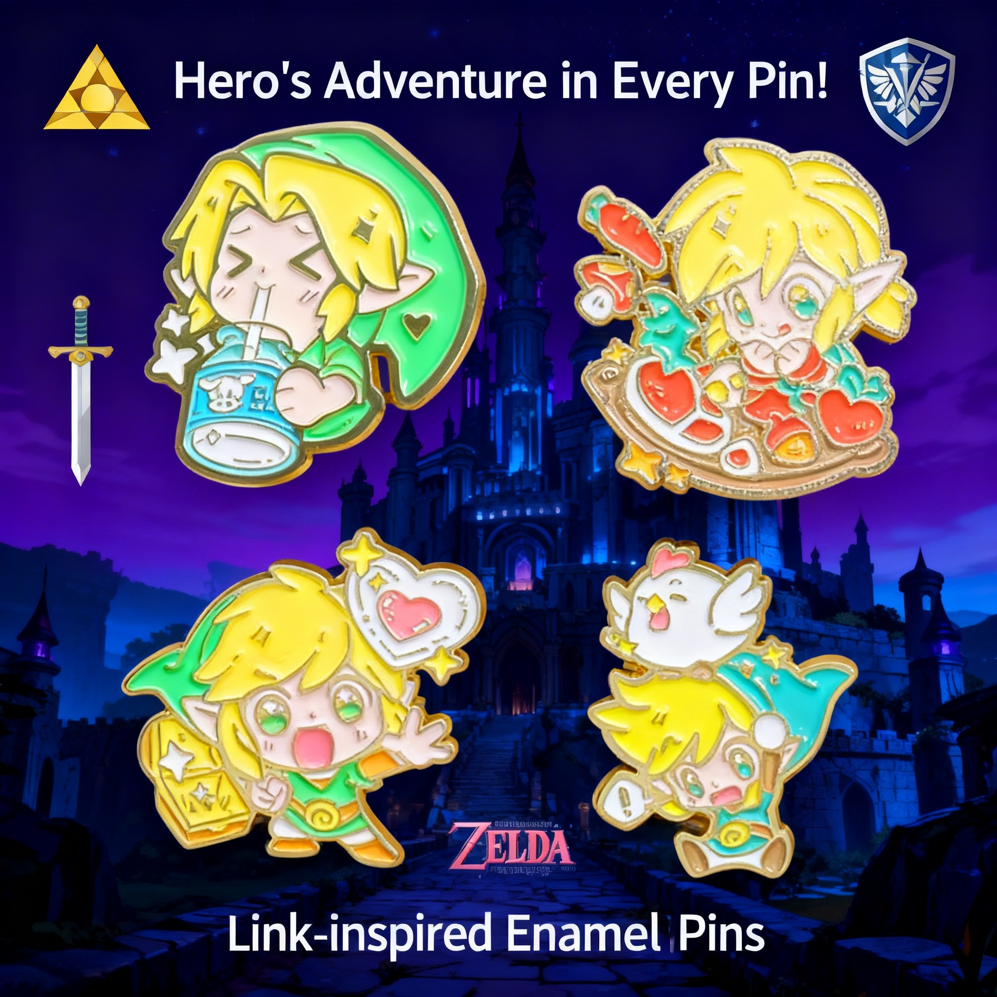 Adventure Game Badges Enamel P - Photography Style のレビューと価格