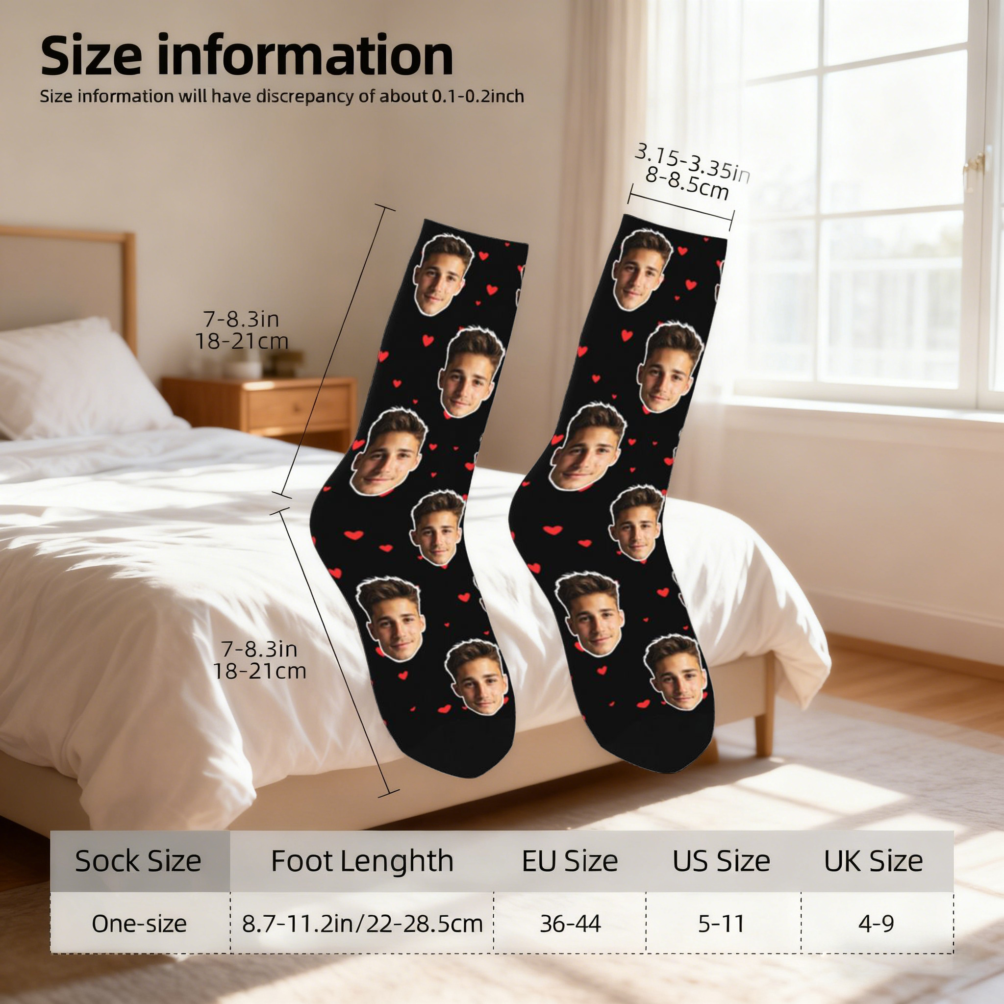Customized face-shaped socks   - Photography Style のレビューと価格