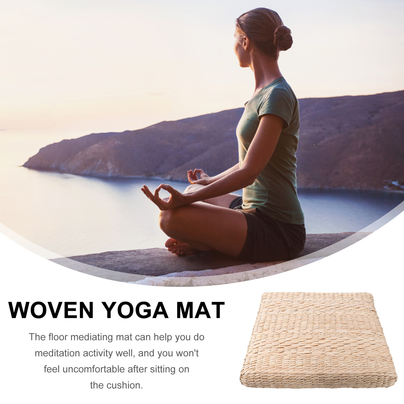 1Pcs Thick Woven Meditation Cu - Photography Yoga のレビューと価格