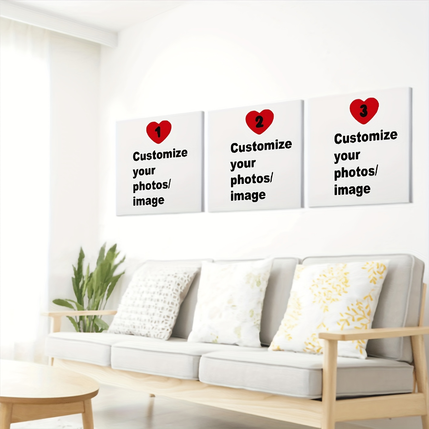 3pcs/set Custom Square Canvas  - Photography Style のレビューと価格