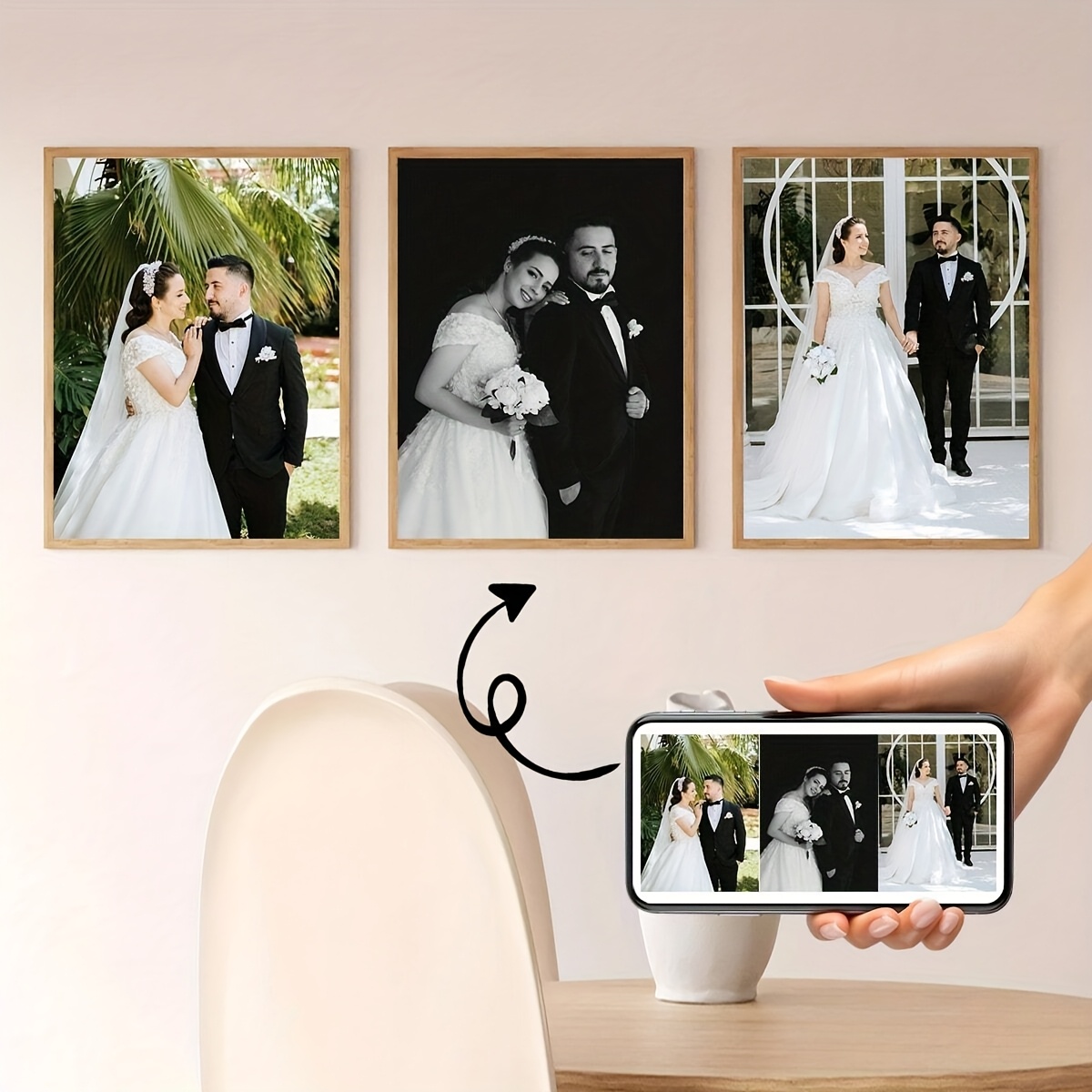 3pcs/set Custom Square Canvas  - Photography Style のレビューと価格