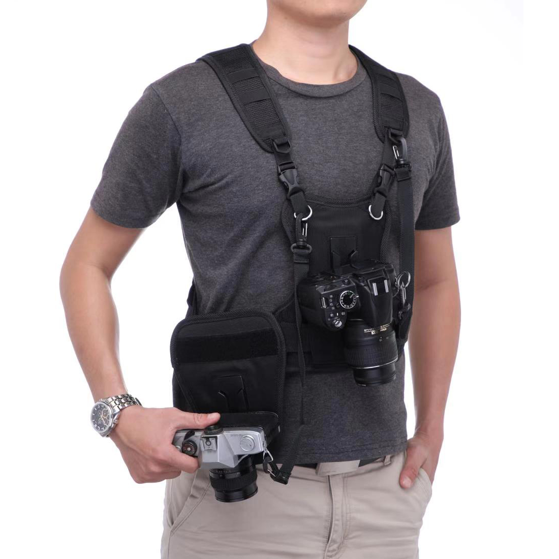 Carrying 2 DSLR Camera Double  - Photography Zone System のレビューと価格
