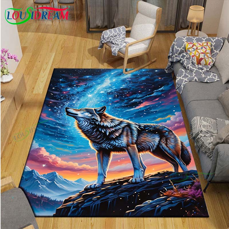 Wolf Carpet Room Decor Floor M - Photography Yoga のレビューと価格