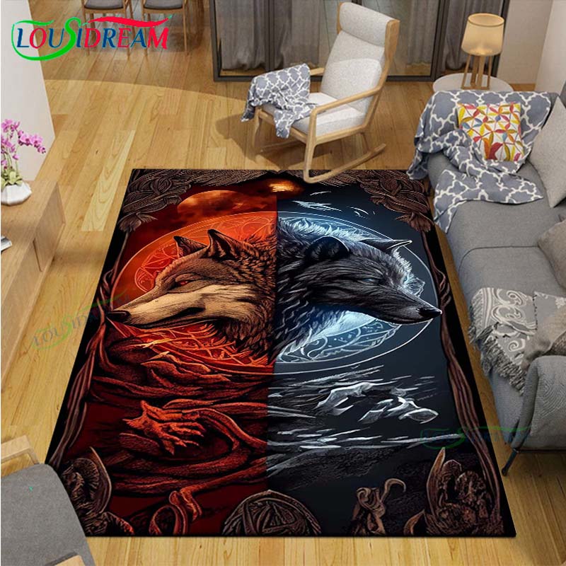 Wolf Carpet Room Decor Floor M - Photography Yoga のレビューと価格