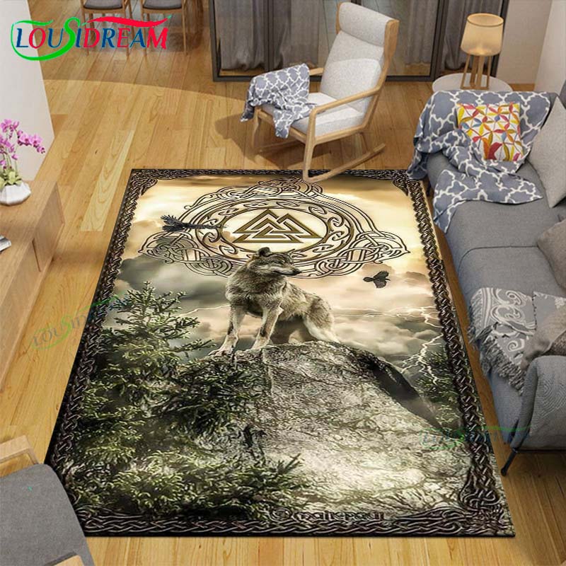 Wolf Carpet Room Decor Floor M - Photography Yoga のレビューと価格