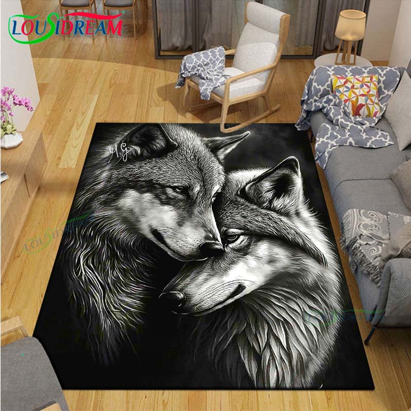 Wolf Carpet Room Decor Floor M - Photography Yoga のレビューと価格