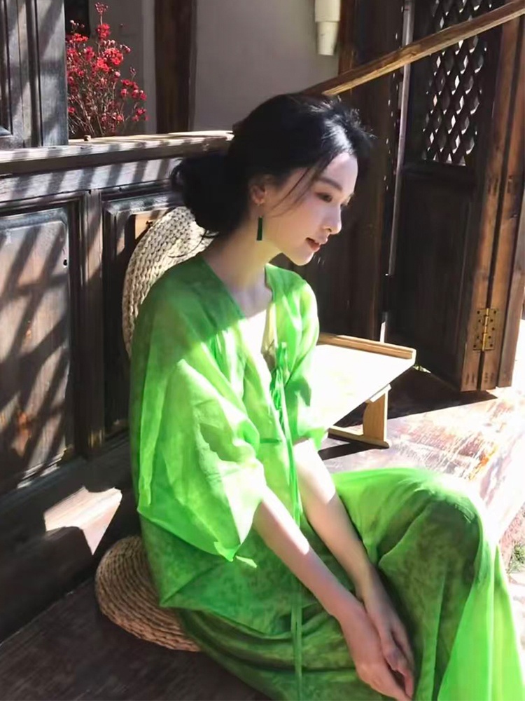 New Chinese Style Loose V-Neck - Photography Zen のレビューと価格