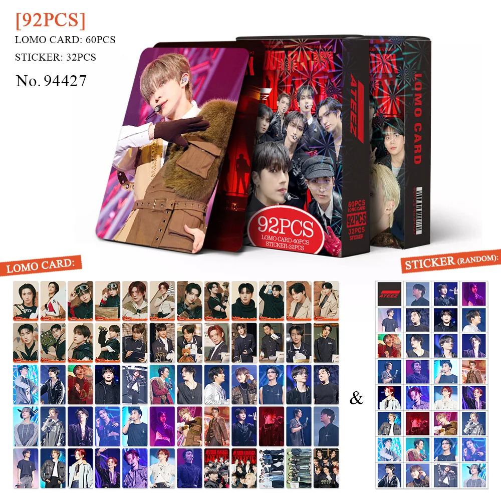 92pcs Kpop ATEEZ  Lomo Cards a - Photography History のレビューと価格