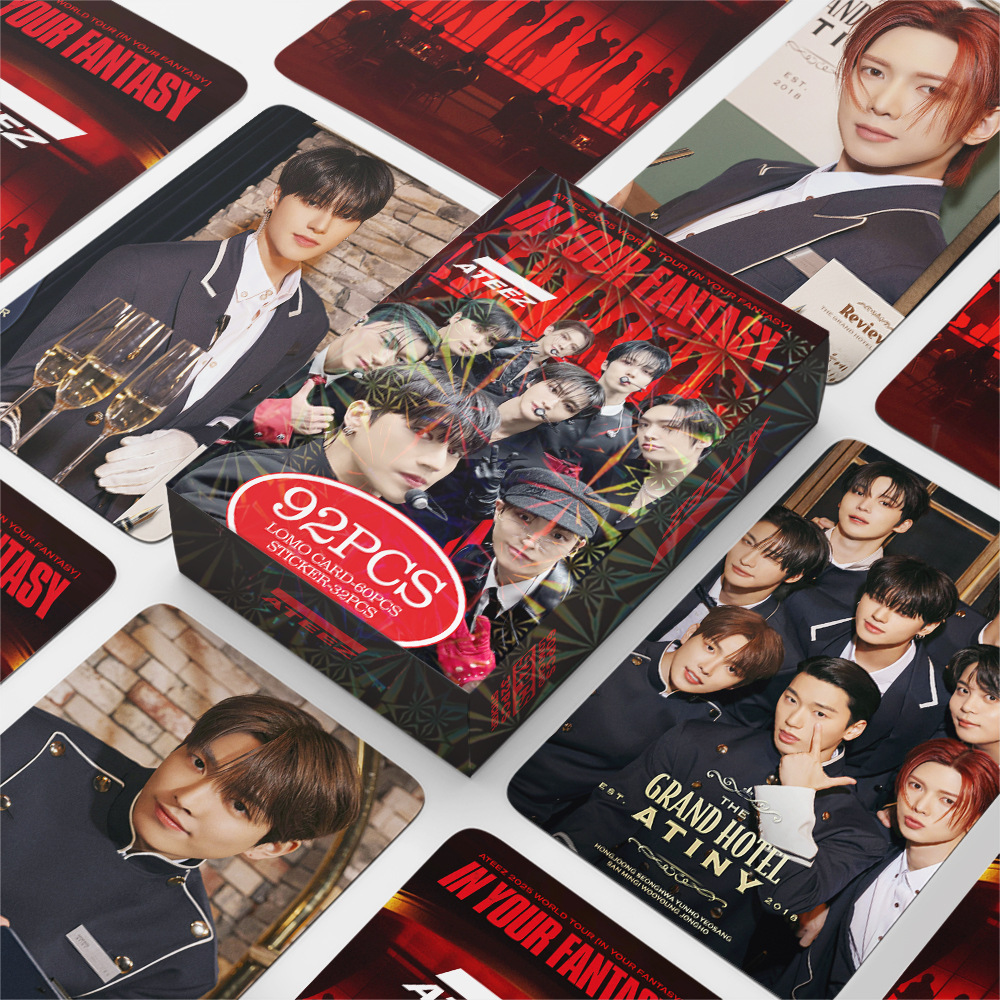 92pcs Kpop ATEEZ  Lomo Cards a - Photography History のレビューと価格